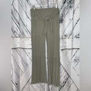 Rewash Tie Waist Tiered Wide Leg Pants Size M